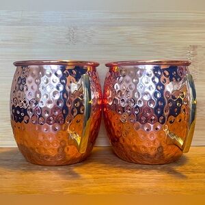 ❤️ 3 for $35 | Moscow Mule Mugs (2) | Copper-plated Stainless w/Brass handles